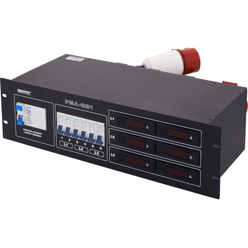 Bloc de distribution de courant en rack 19″ avec afficheurs BOTEX PSA 321