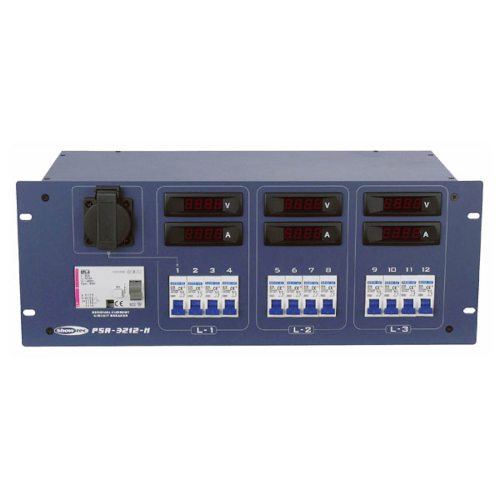 Bloc de distribution de courant en rack 19″ avec afficheurs BOTEX PSA 3212-2